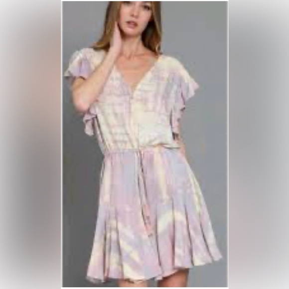 Aakaa Dresses & Skirts - AAKAA Tie Dye Pastel Mini Dress